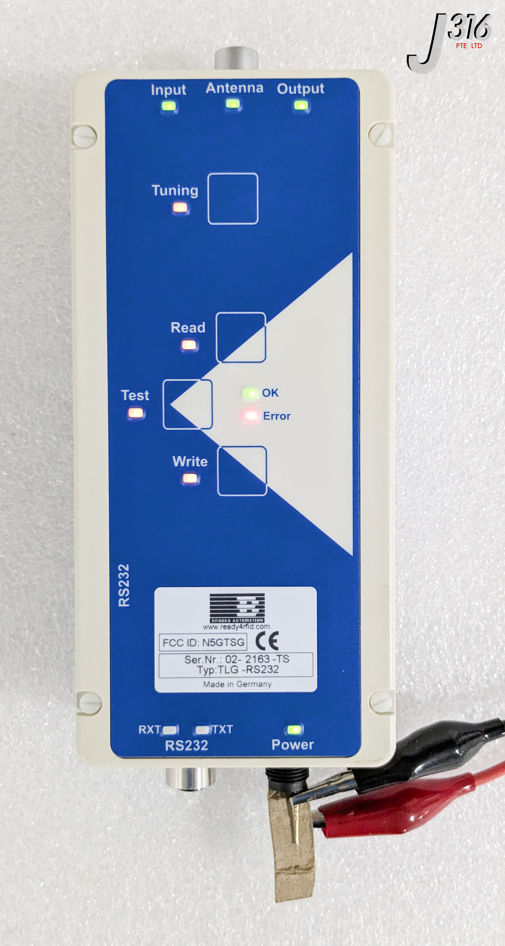 ＱＱＱ 26498 BROOKS TRANSPONDER READER ASC-I1, TLG-RS232 TLG-I2-FL6M-01